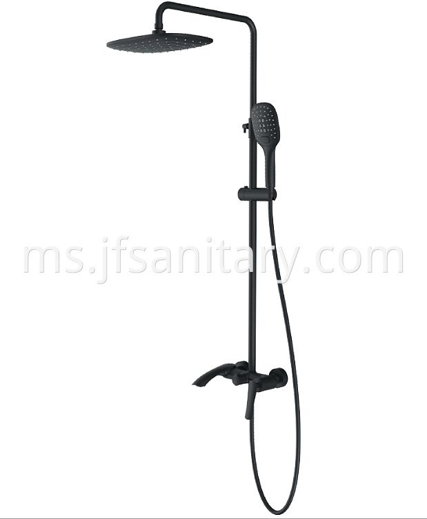 Wall-mounted Shower Sets black